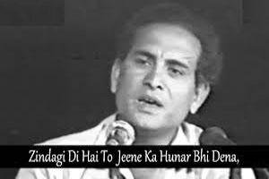 zindagi dee hai to jine ka hunar bhi dena