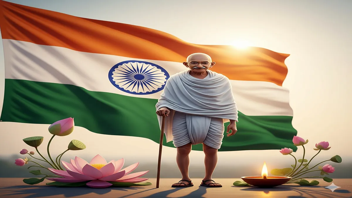 swaraj ka jhanda bharat me gadwa diya gandhi baba ne