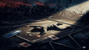 bade bane the jalib sahab pite sadak ke beech