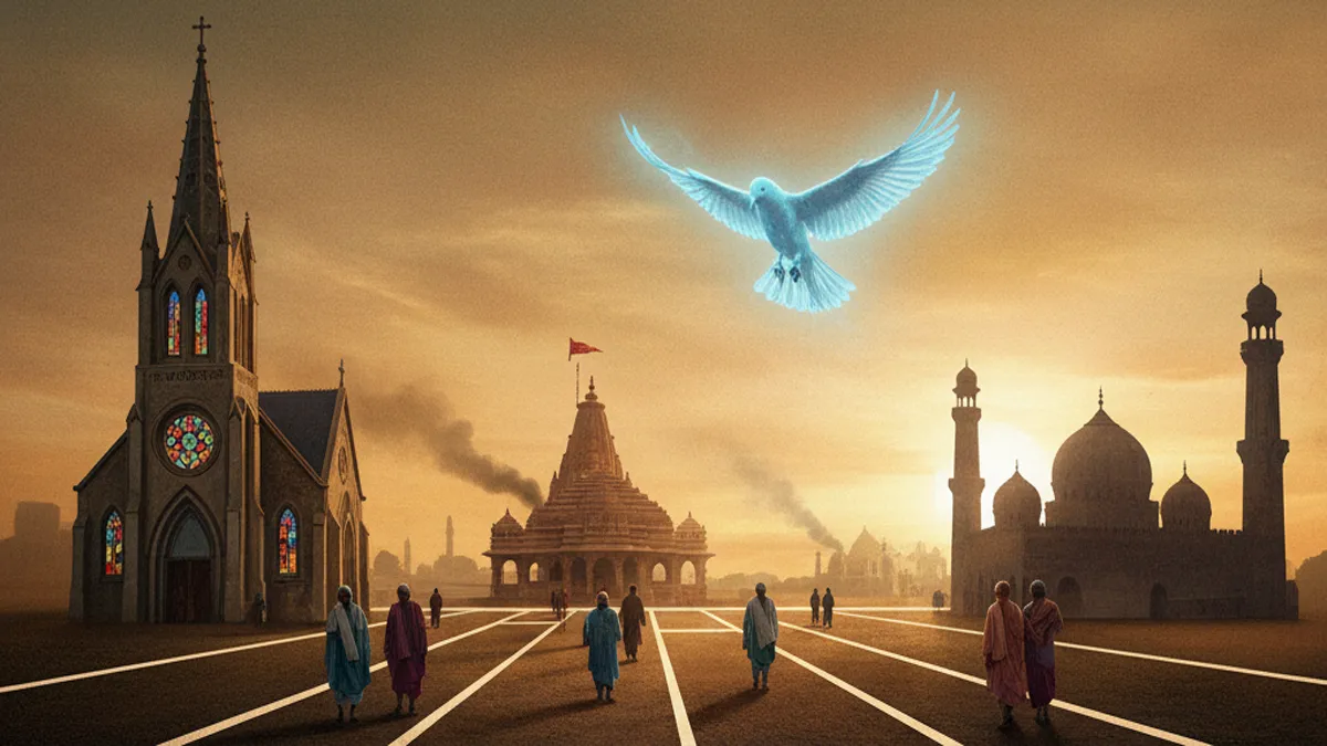 girja me mandiron me azaanon me bat gaya